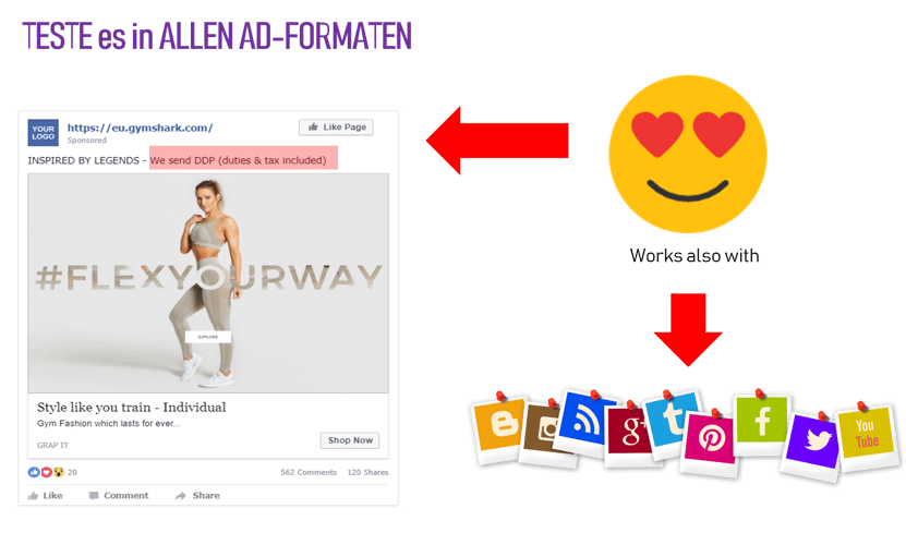 Bewirb deine kundenfreundliche Versandlösung in deinen Ads