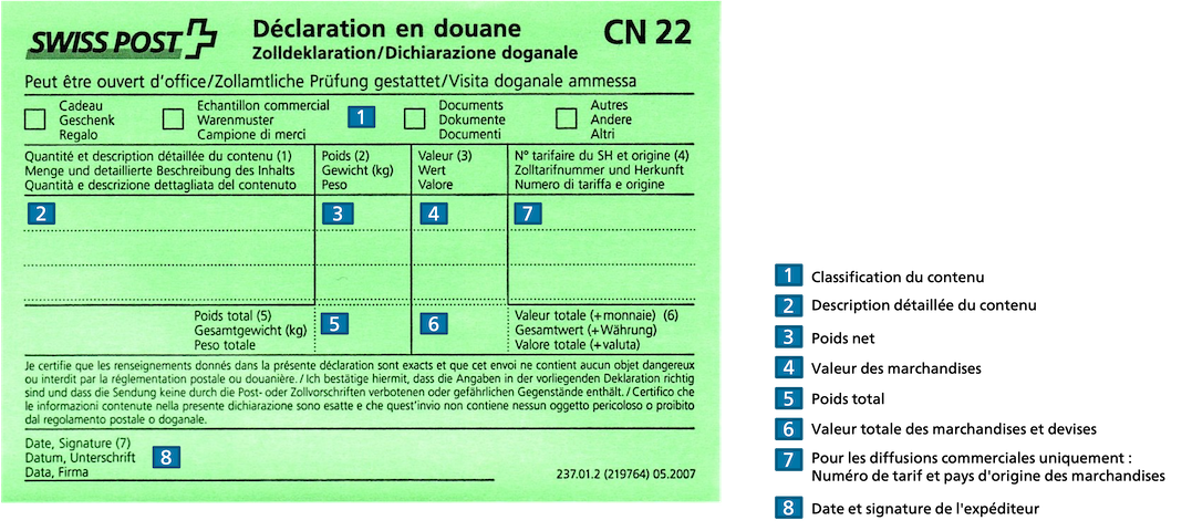 Comment remplir le CN22?