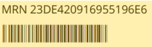 Beispiel für eine MRN (Master Reference Number) auf einem Ausfuhrbegleitdokument