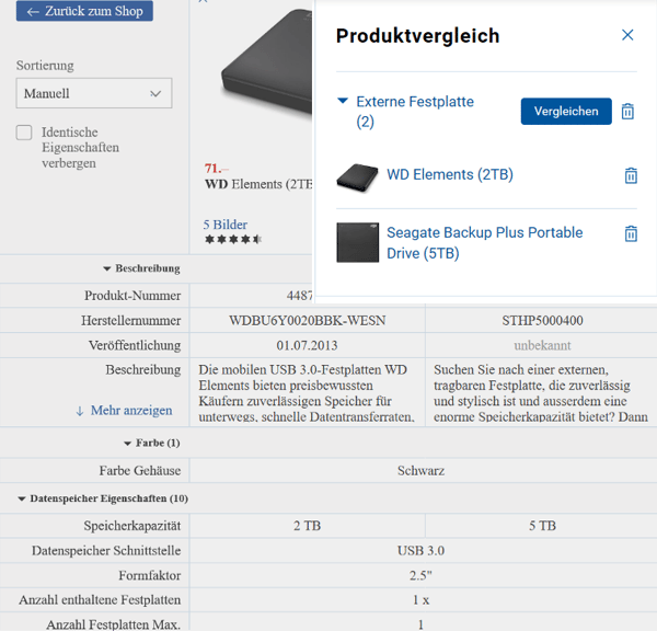 Produktvergleiche unterstützen bei der Kaufentscheidung