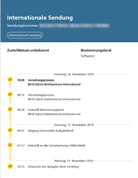 Schweizer möchten ihre Lieferinformationen erhalten