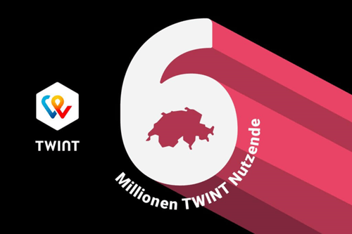 Infografik zu sechs Millionen TWINT Nutzenden in der Schweiz mit Karten Grafik